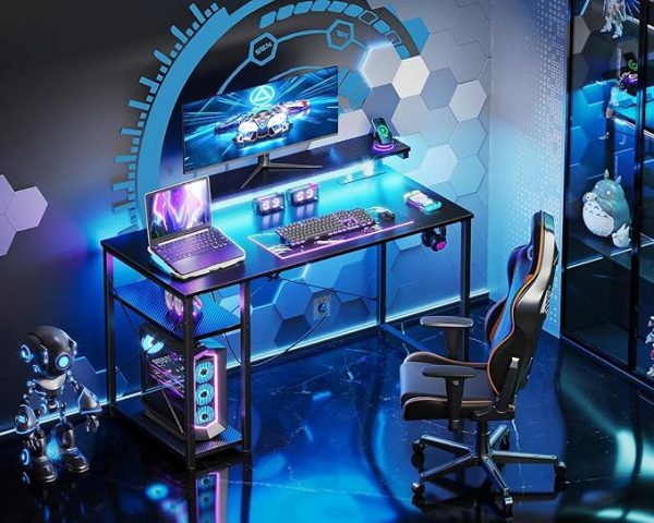 Gaming Desk with Led Lights